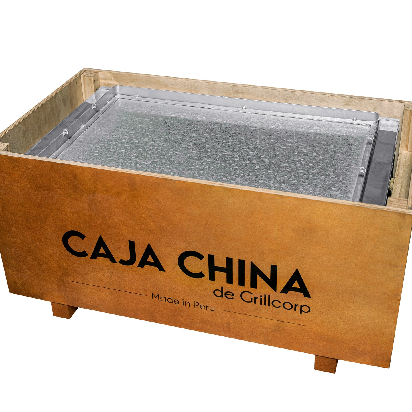 Medium Black Stainless Steel Roasting Box Without legs with Protective Box