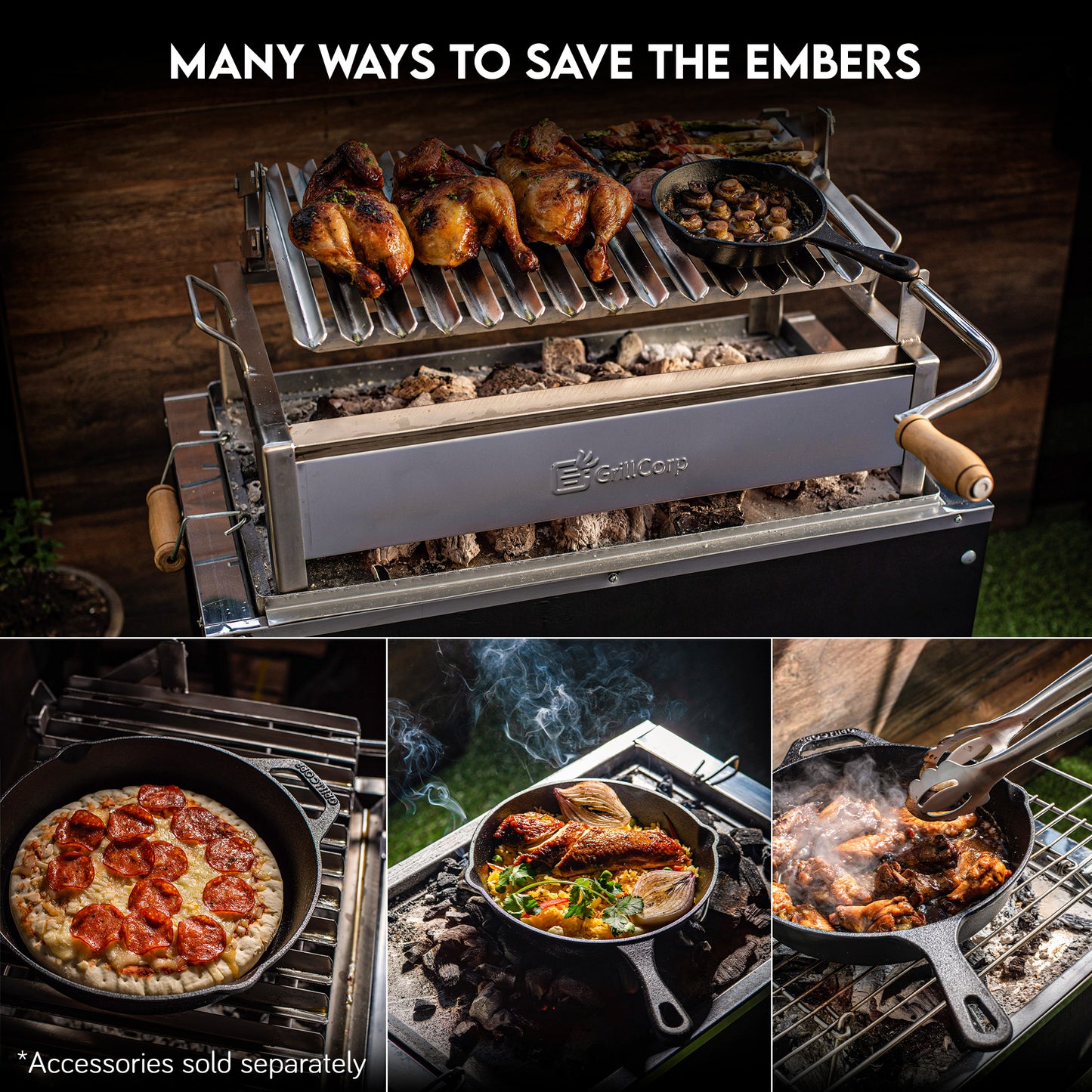 Medium Black Stainless Steel Roasting Box Without legs with Protective Box