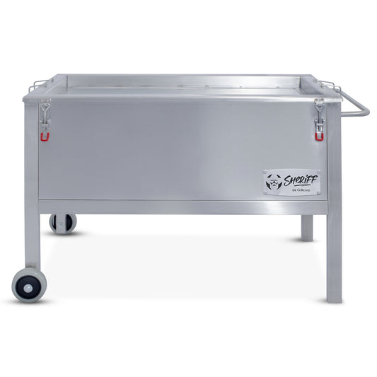 Large 304 stainless steel Venice model roasting box with front wheels